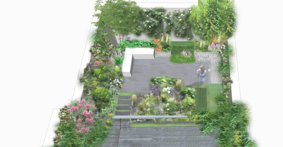 4 options pour l'aménagement d'un jardin de 35 m²