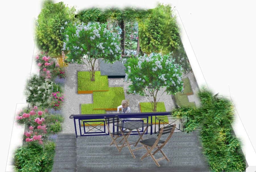 4 options pour l'aménagement d'un jardin de 35 m²